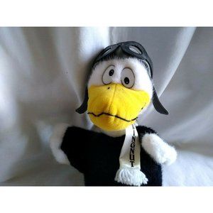 Vintage DAKIN 1993 WINGNUT 14” Duck Pilot Plush Hat Scarf